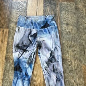 Reebok Blue Marble-Print Kids Leggings
